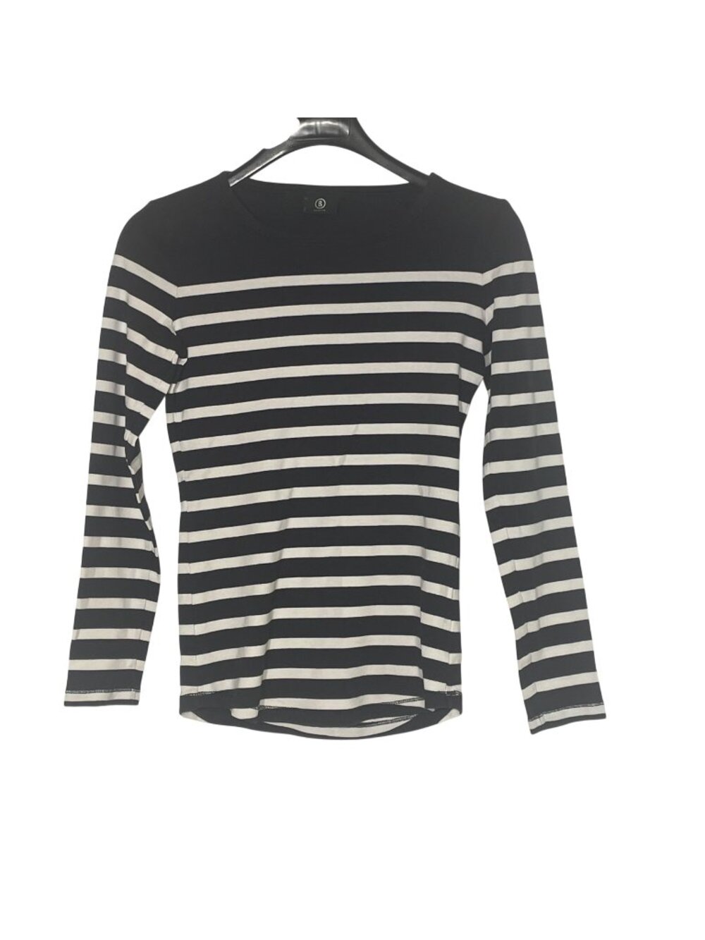 Bogner Striped Long Sleeve Top Sz SM Nautical Parisian Preppy